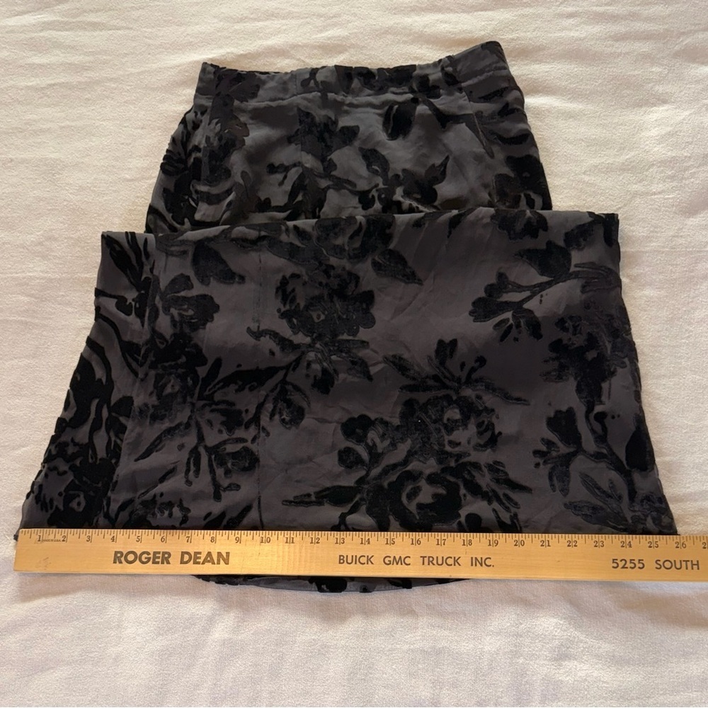 Vintage Dana Buchman Black New Old Stock Floral Burnout Skirt Sheer NWT Size 12 - Picture 12 of 12